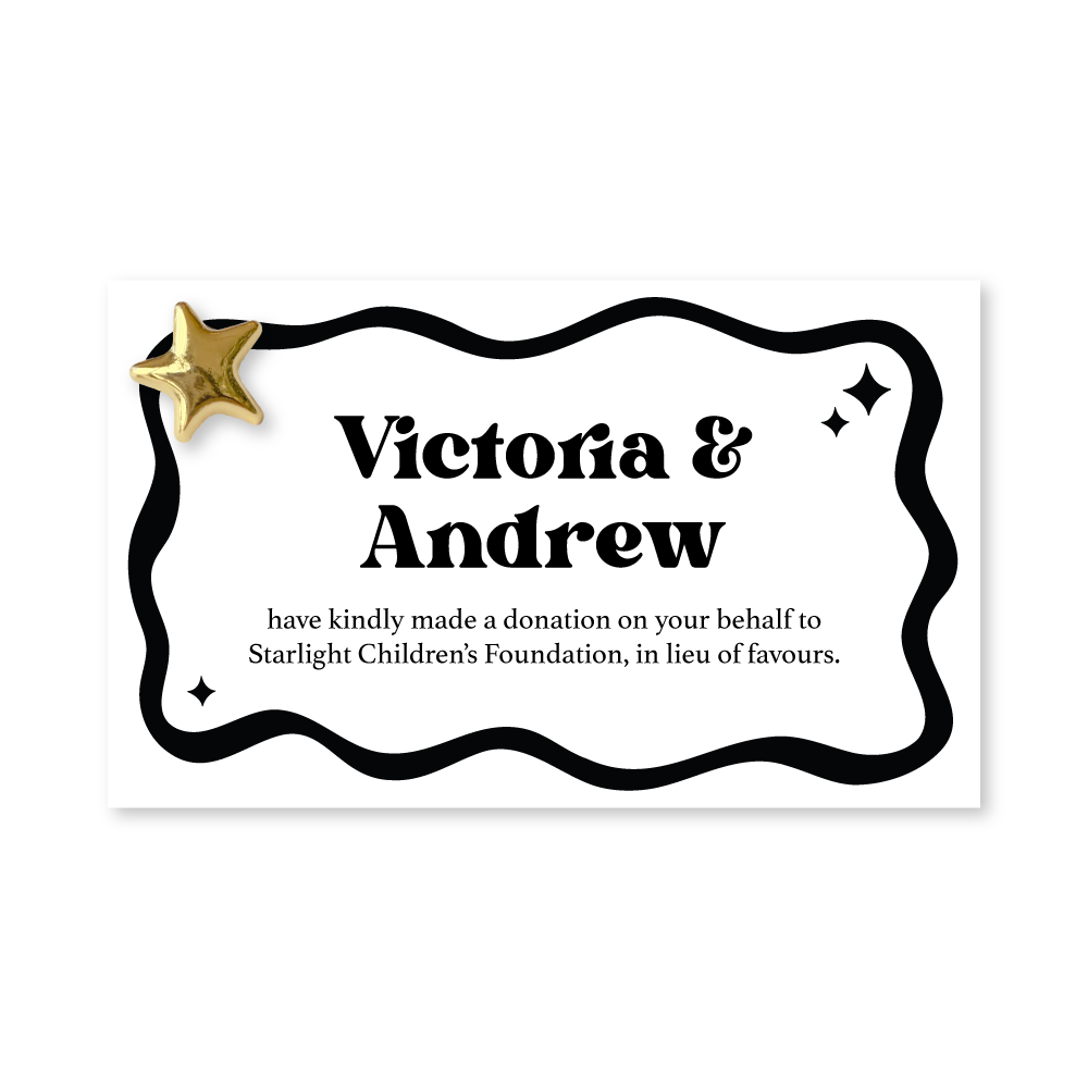 Wedding Favour Donation Card - The Modern Flow Collection