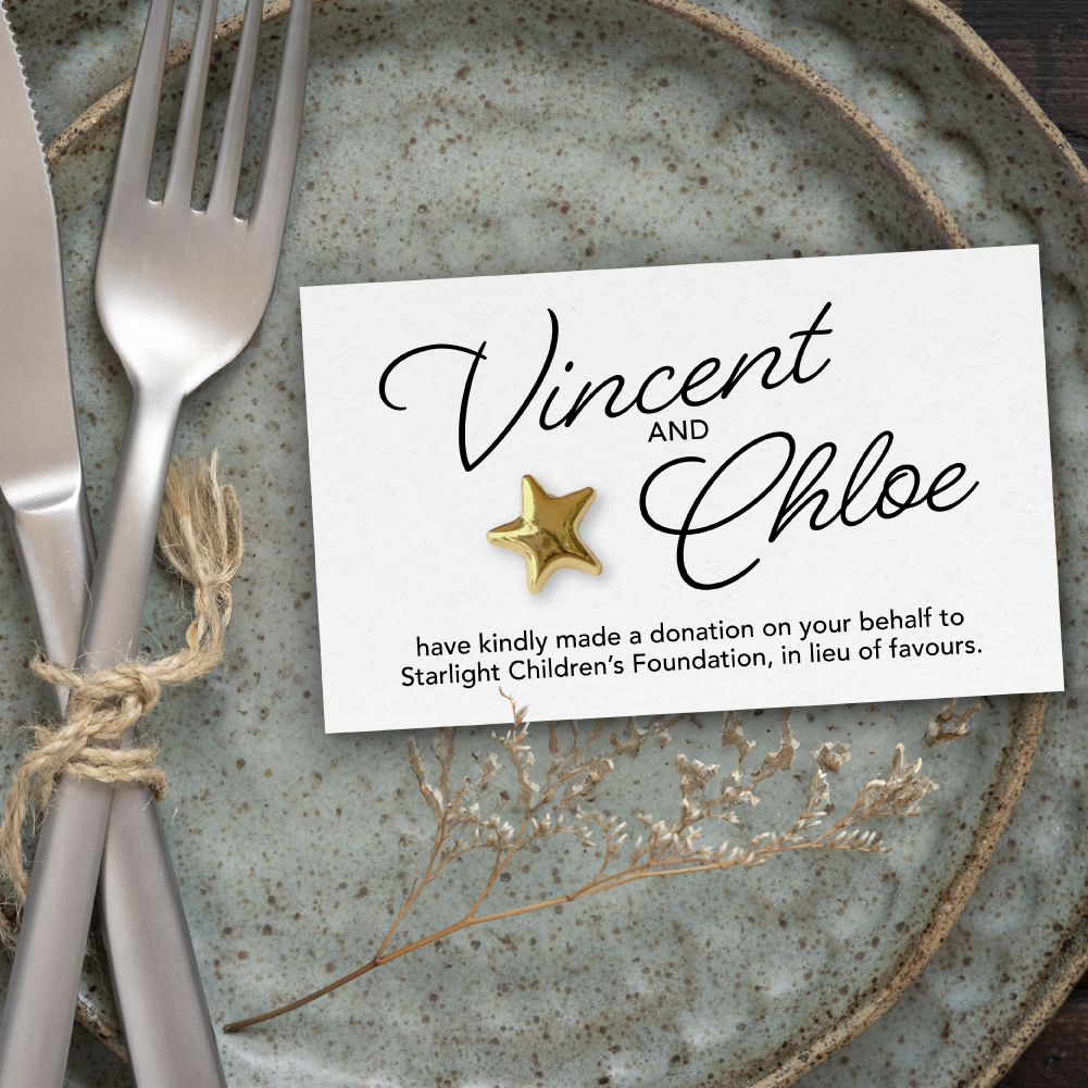 Wedding Favour Donation Card - The Signature Collection