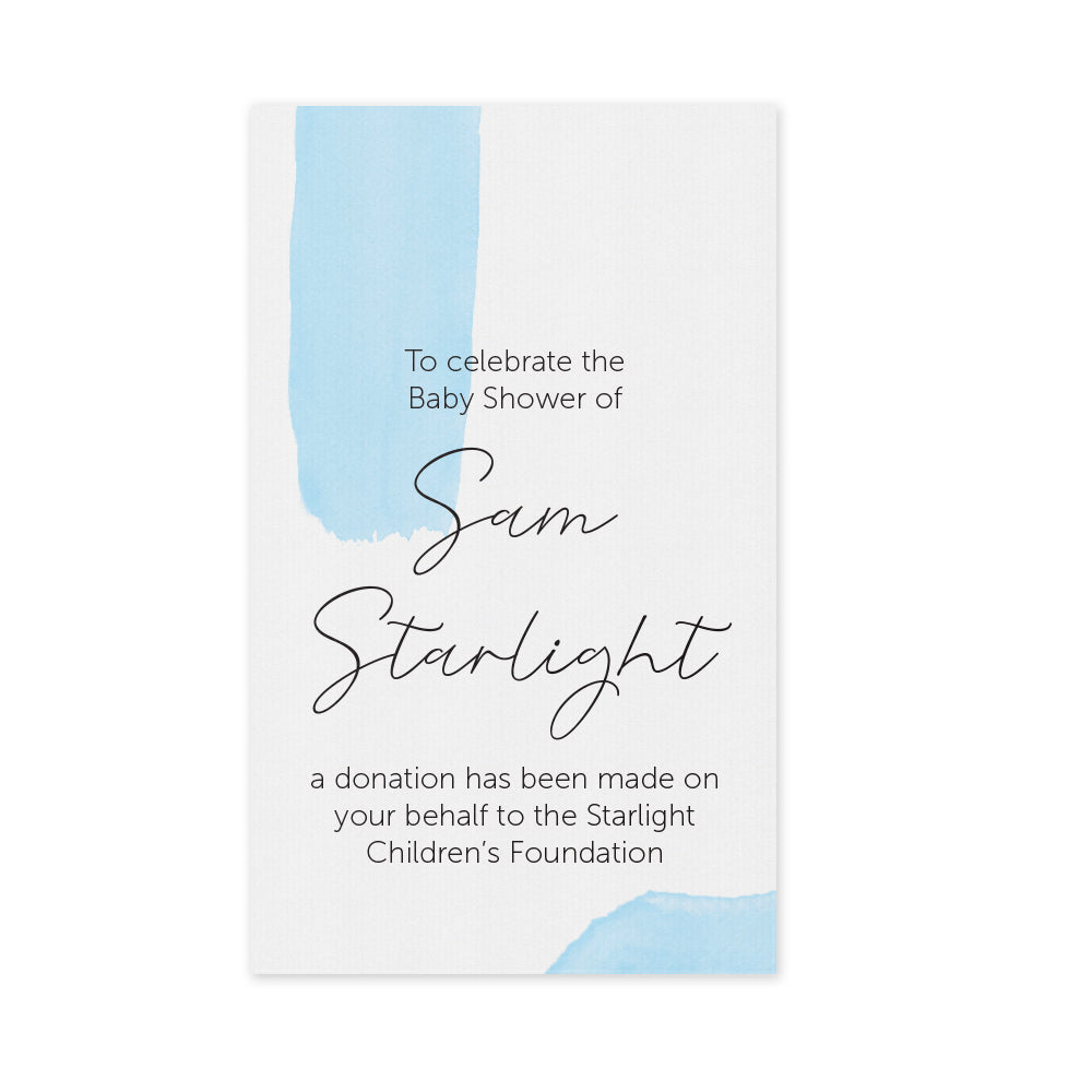 Celebration Favours Donation Card - Watercolour