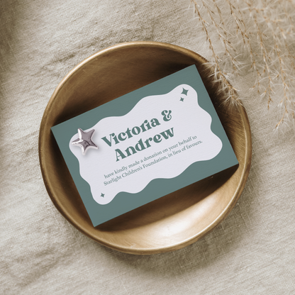 Wedding Favour Donation Card - The Modern Flow Collection