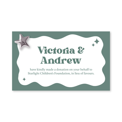 Wedding Favour Donation Card - The Modern Flow Collection