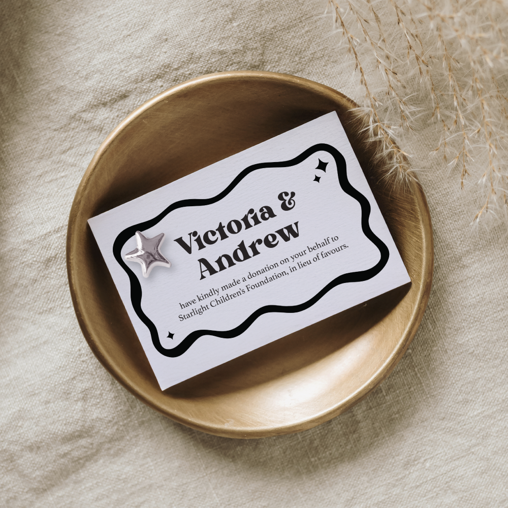 Wedding Favour Donation Card - The Modern Flow Collection