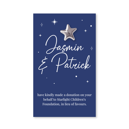 Wedding Favour Donation Card - The Shining Moments Collection