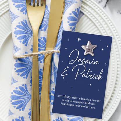 Wedding Favour Donation Card - The Shining Moments Collection