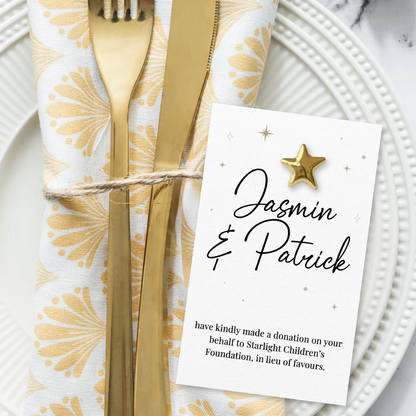 Wedding Favour Donation Card - The Shining Moments Collection