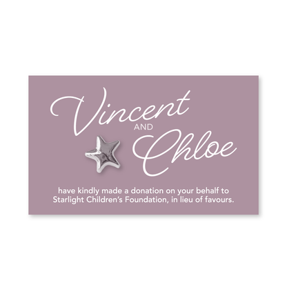 Wedding Favour Donation Card - The Signature Collection
