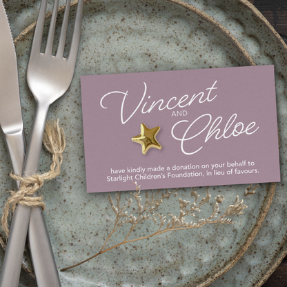 Wedding Favour Donation Card - The Signature Collection