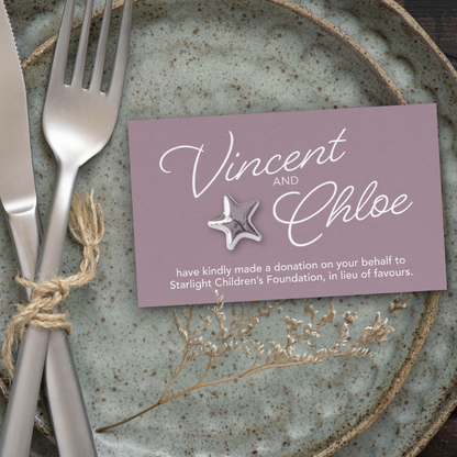 Wedding Favour Donation Card - The Signature Collection