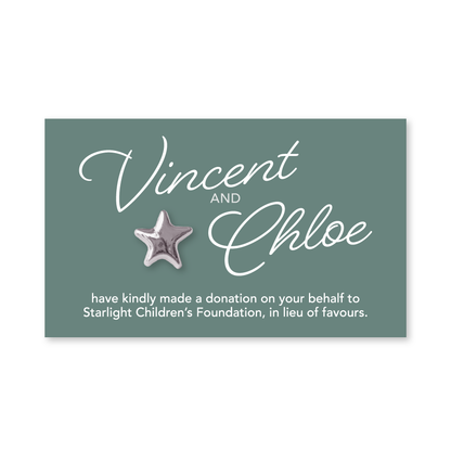 Wedding Favour Donation Card - The Signature Collection