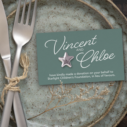 Wedding Favour Donation Card - The Signature Collection