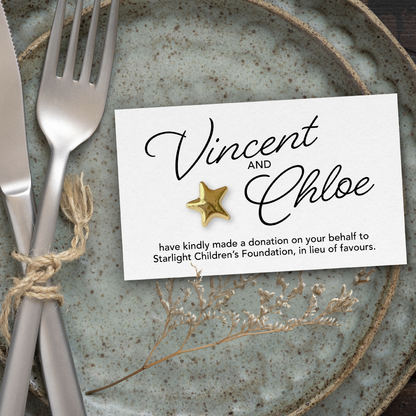 Wedding Favour Donation Card - The Signature Collection