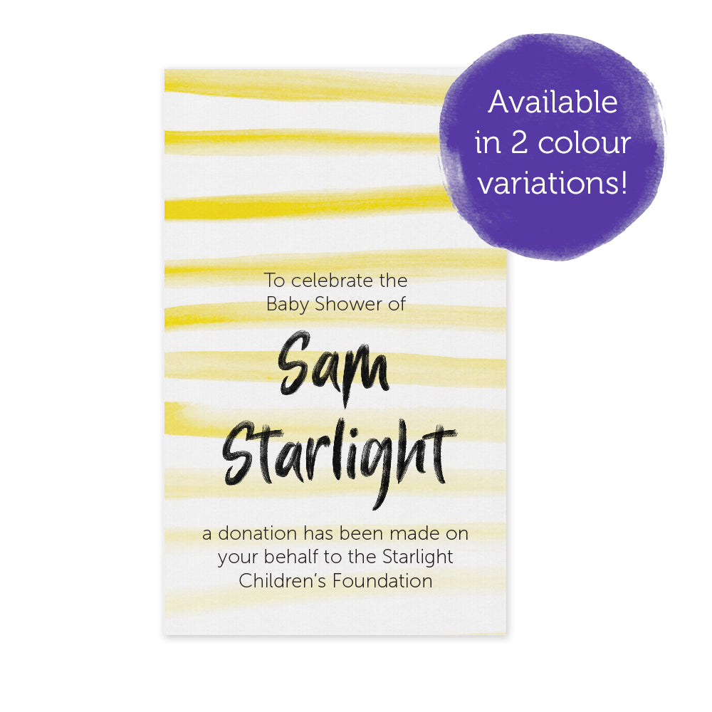 Celebration Favours Donation Card - Stripes