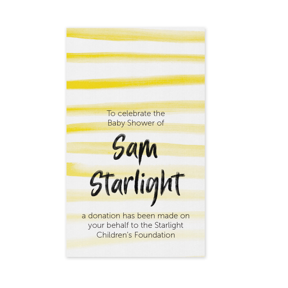 Celebration Favours Donation Card - Stripes