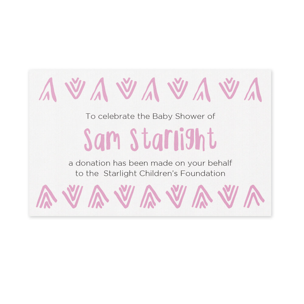 Celebration Favours Donation Card - Aztec