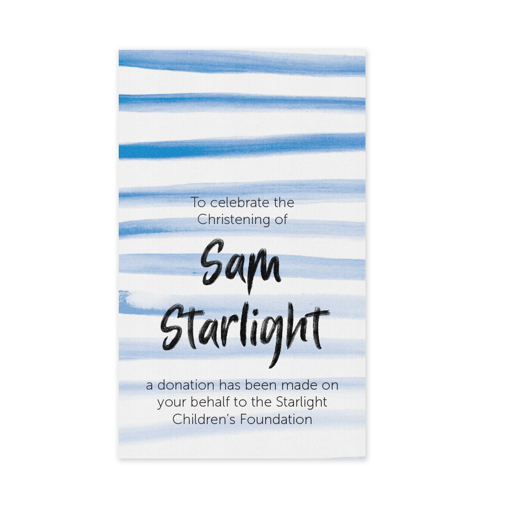 Celebration Favours Donation Card - Stripes