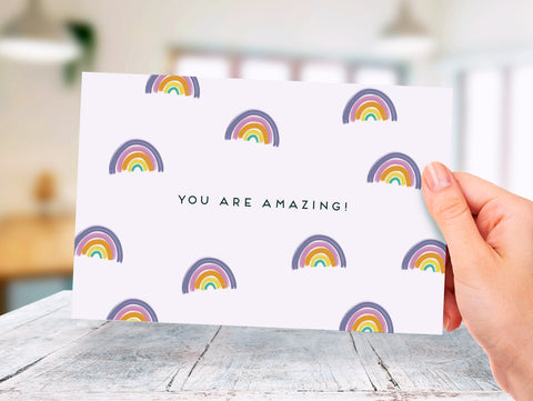 Rainbows - Thank You - Donation Card